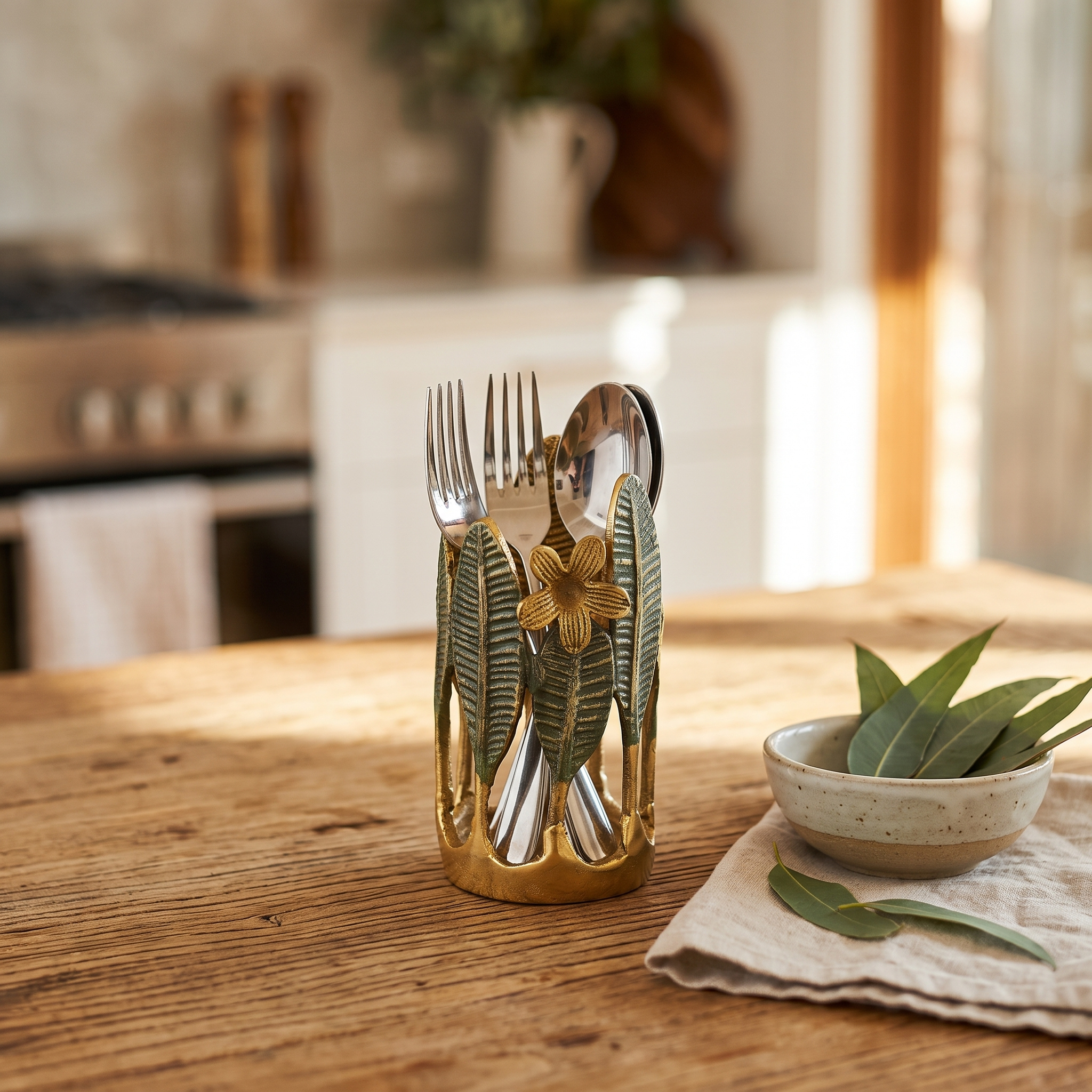Aluminium Botanical Cutlery Holder - Image 3