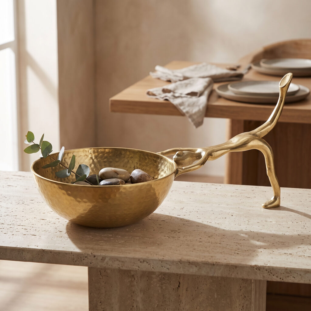 Aluminium Sculptural Lady Bowl
