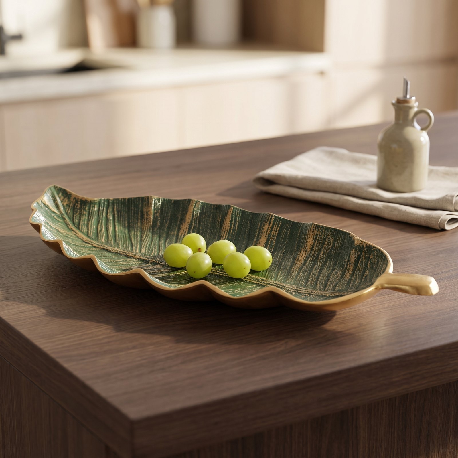 Aluminium Classic Leaf Platter - Image 3