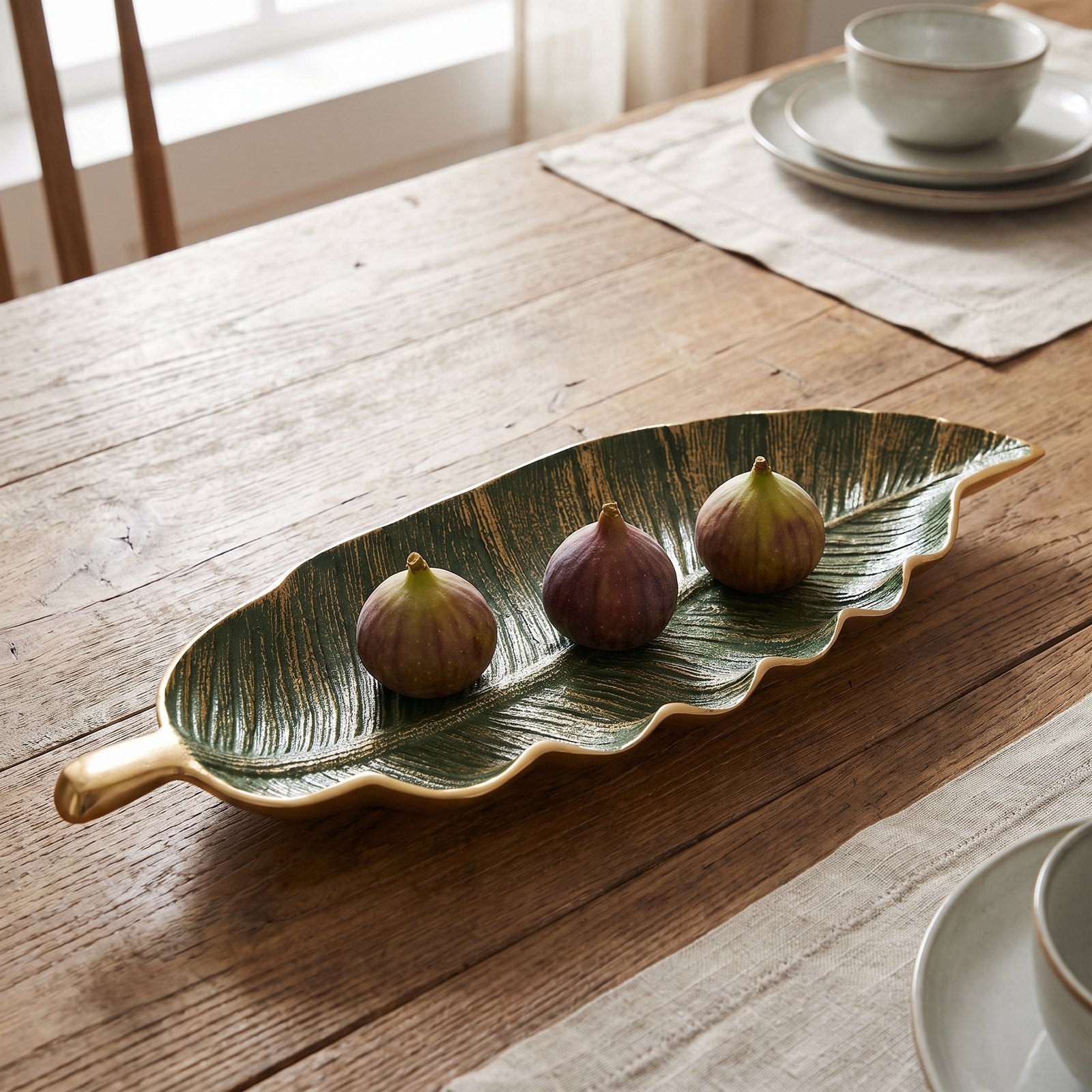 Aluminium Classic Leaf Platter - Image 5