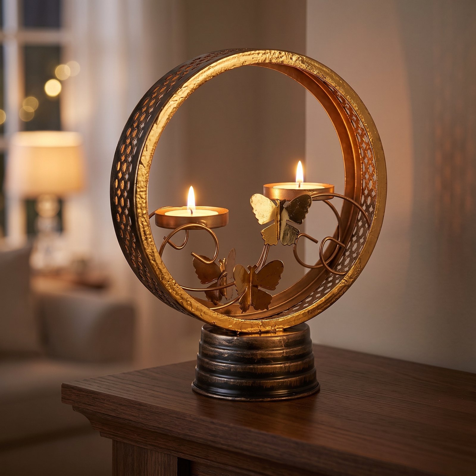 Double Tealight in Round Circle - Image 3