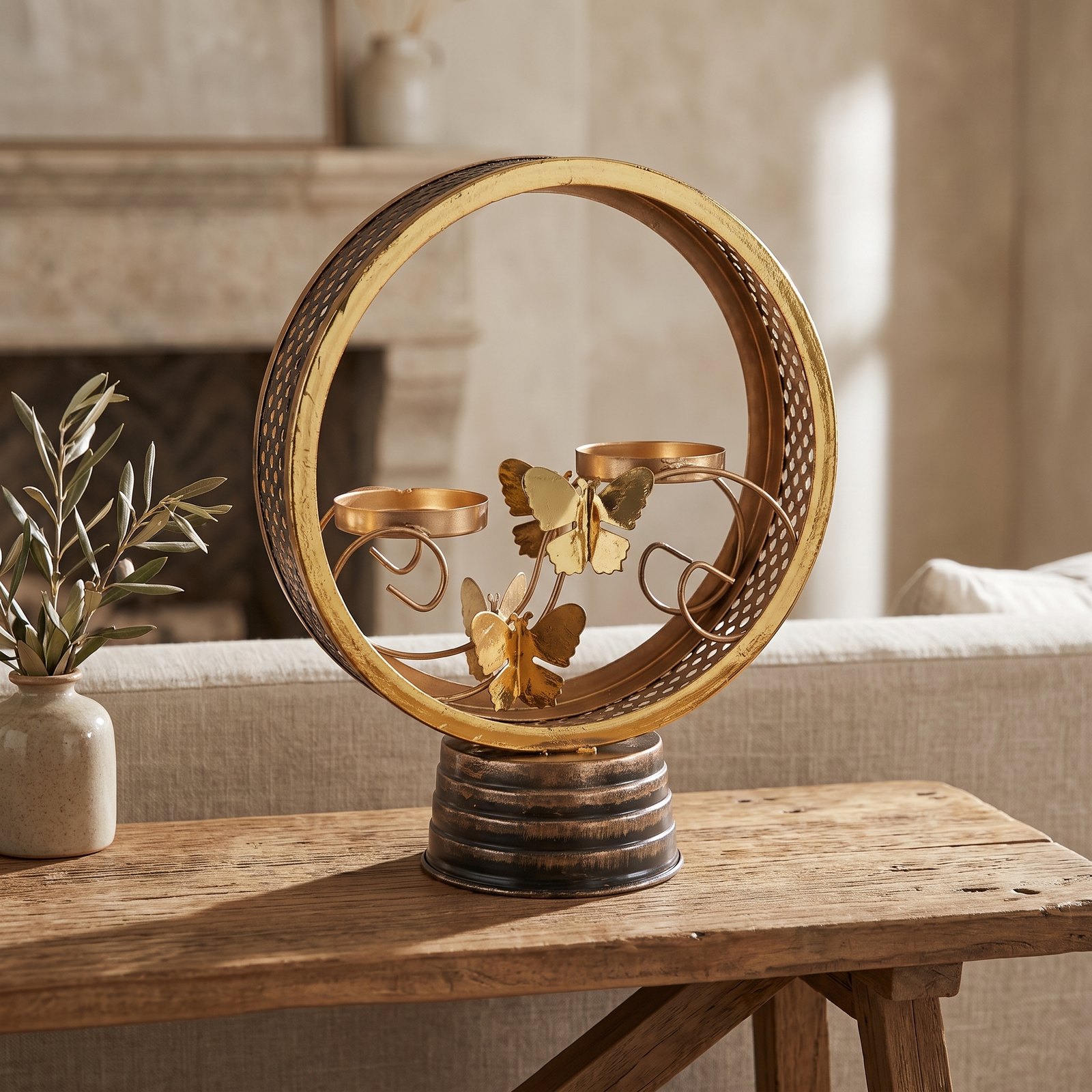 Double Tealight in Round Circle - Image 2