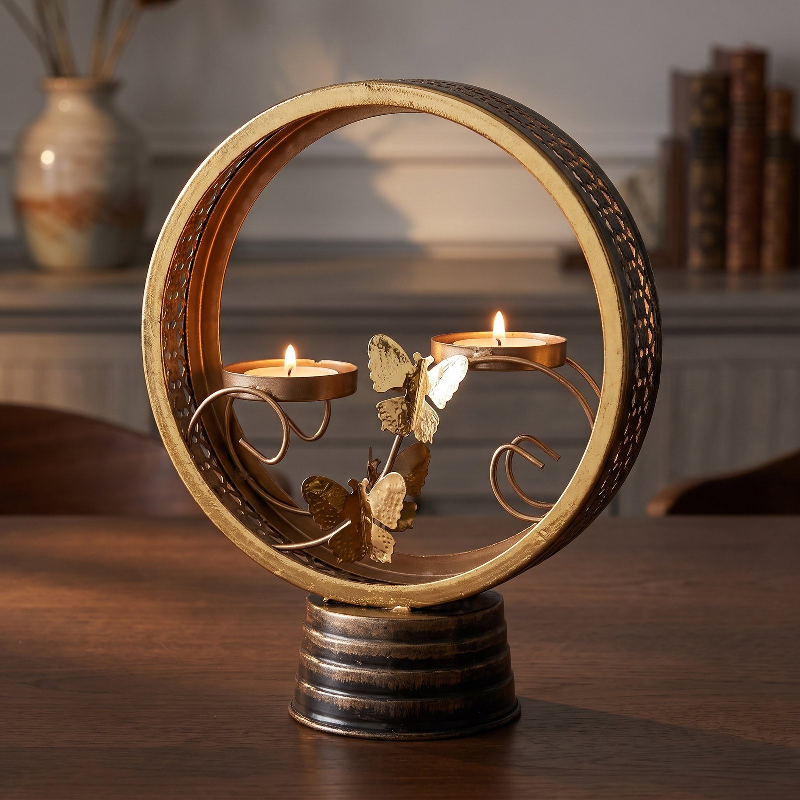 Double Tealight in Round Circle - Image 5