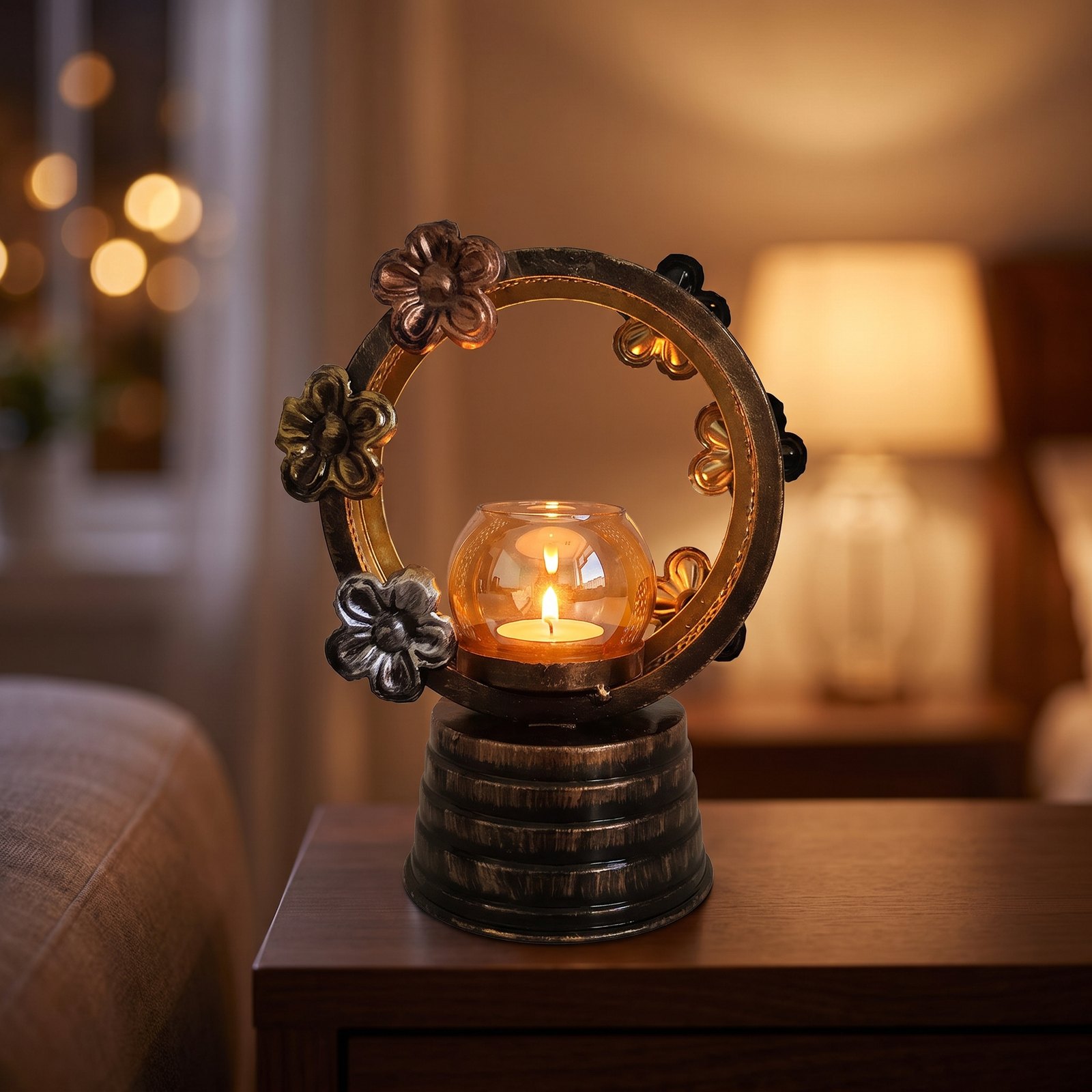 Single Tealight in Round Circle - Image 3