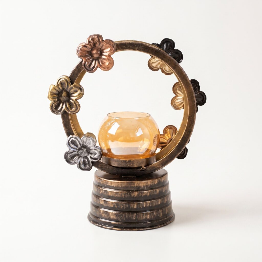 Single Tealight in Round Circle