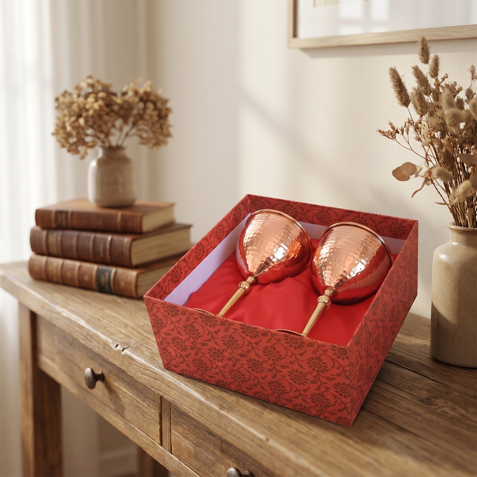 Copper Wine Glass Set - Image 3