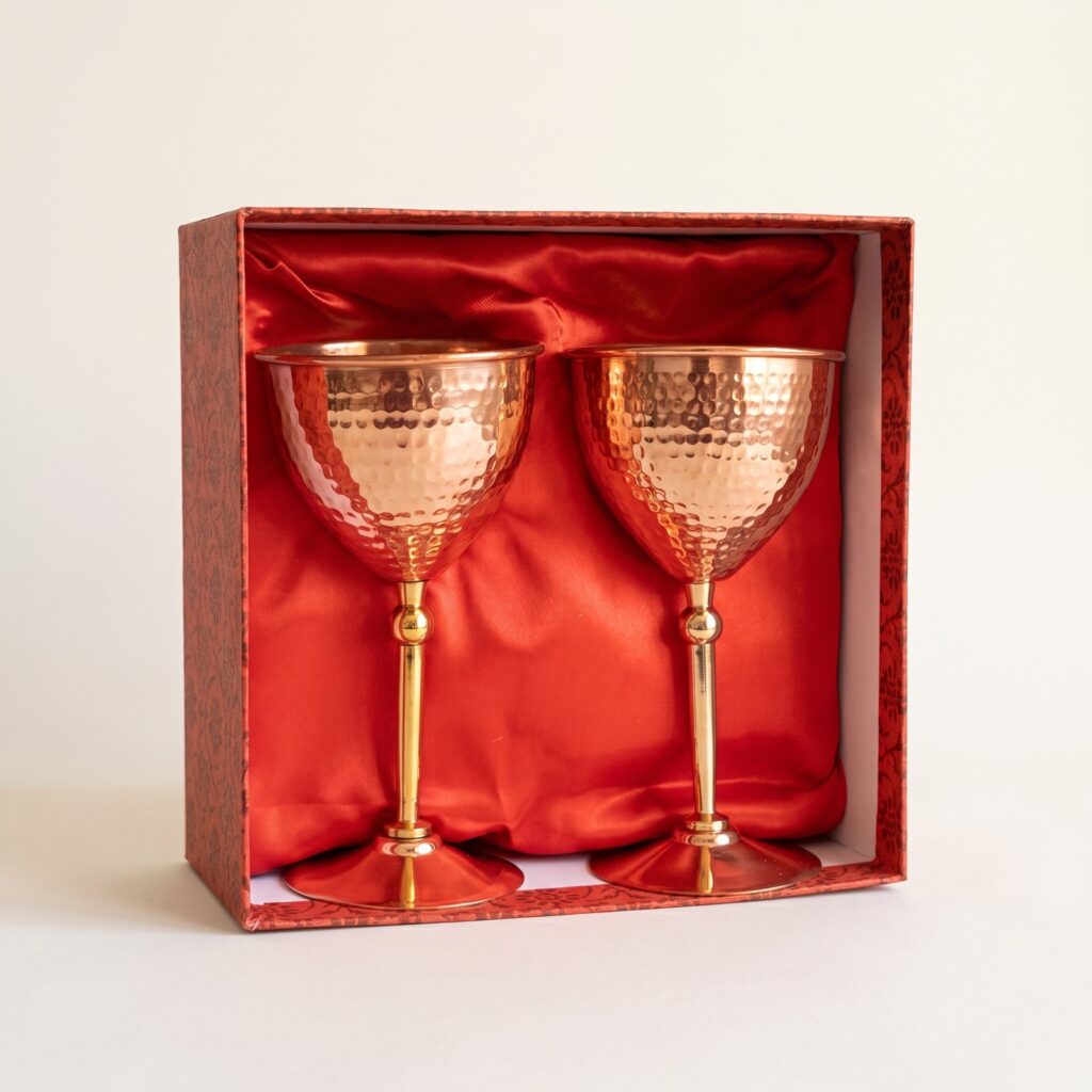 Copper Wine Glass Set