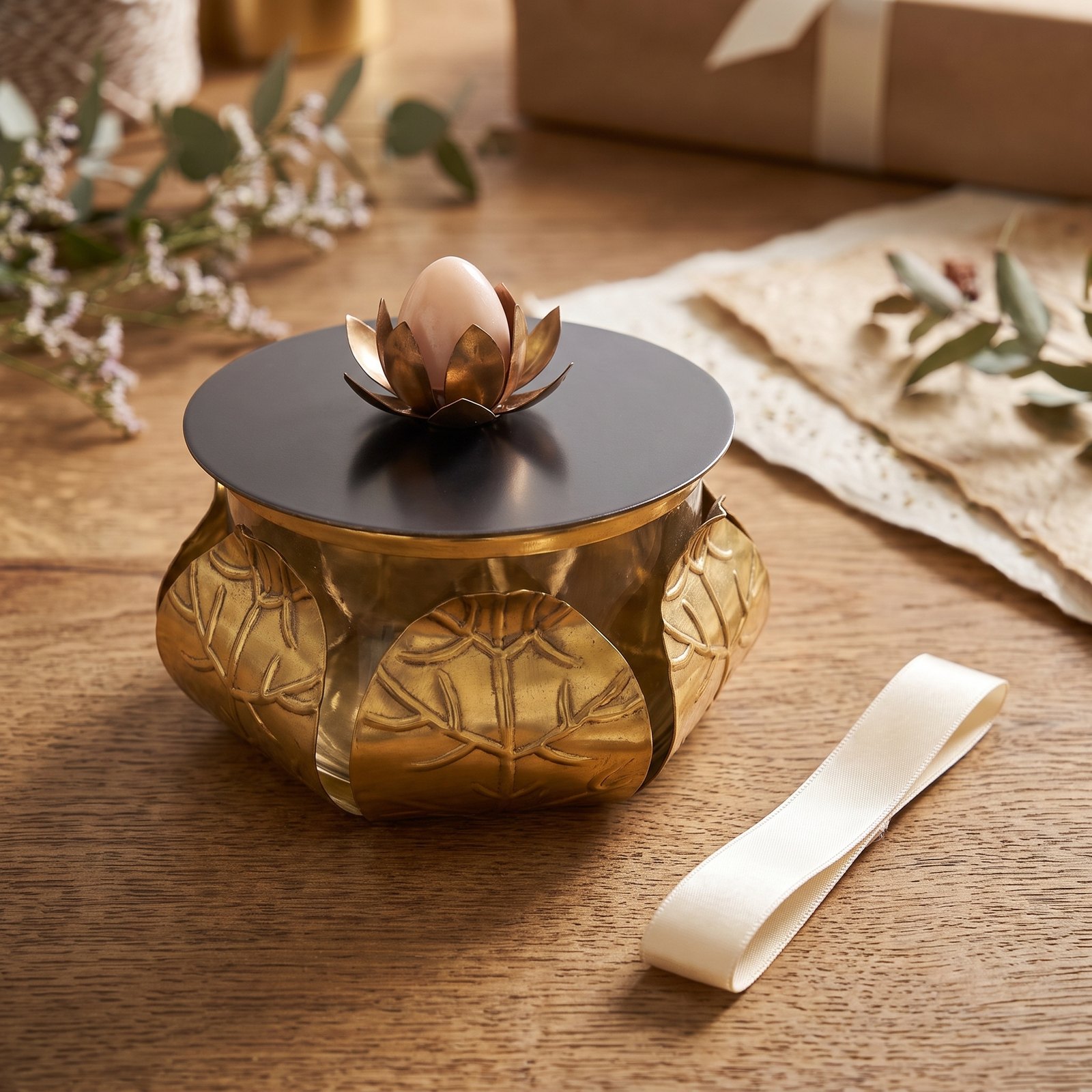 Antique Lotus Box - Image 3