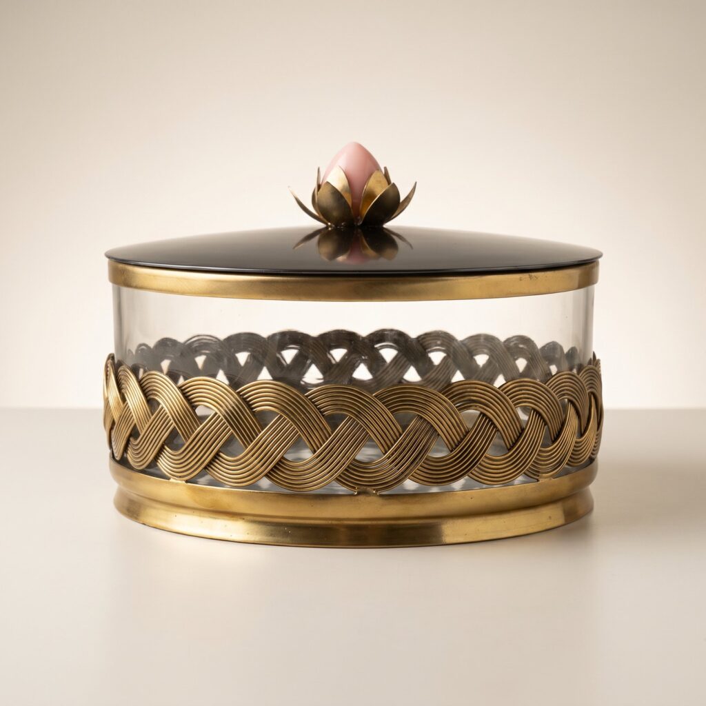 Antique Braided-Rope Decorative Box