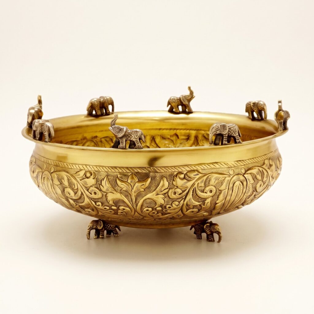 Brass Elephant Heritage URLI Bowl