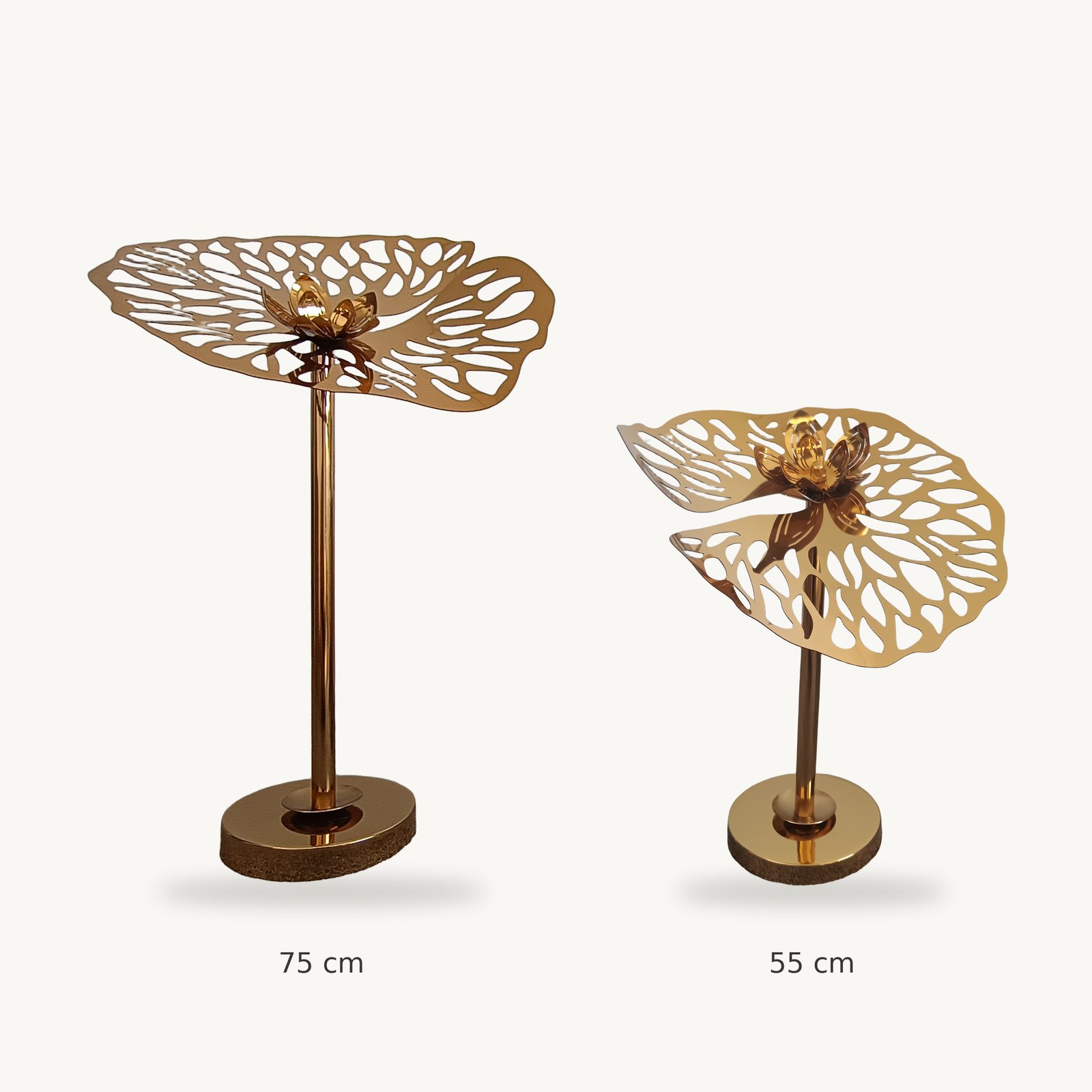 Antique Gold Lotus Leaf Decorative Accent - Image 6